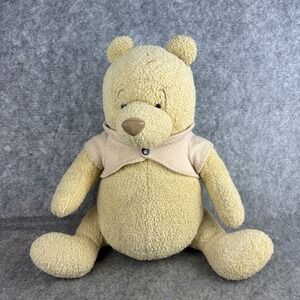 Vtg Large 17" Disney Classic Winnie POOH Jointed Plush Stuffed Animal Muted